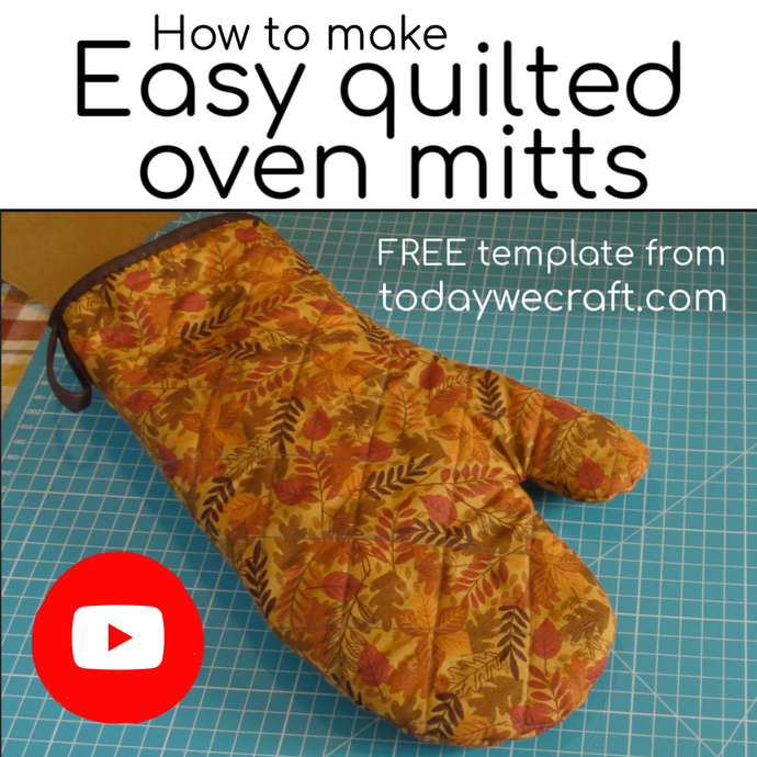 Easy Quilted Oven Mitt template
